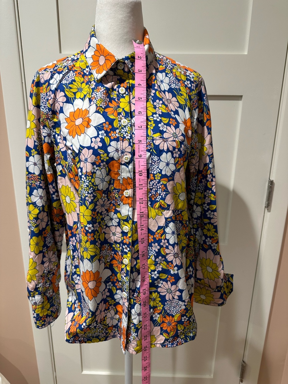 Maeve Anthropologie size S petite 100% cotton floral pattern button down - Picture 9 of 15
